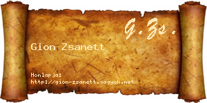 Gion Zsanett névjegykártya